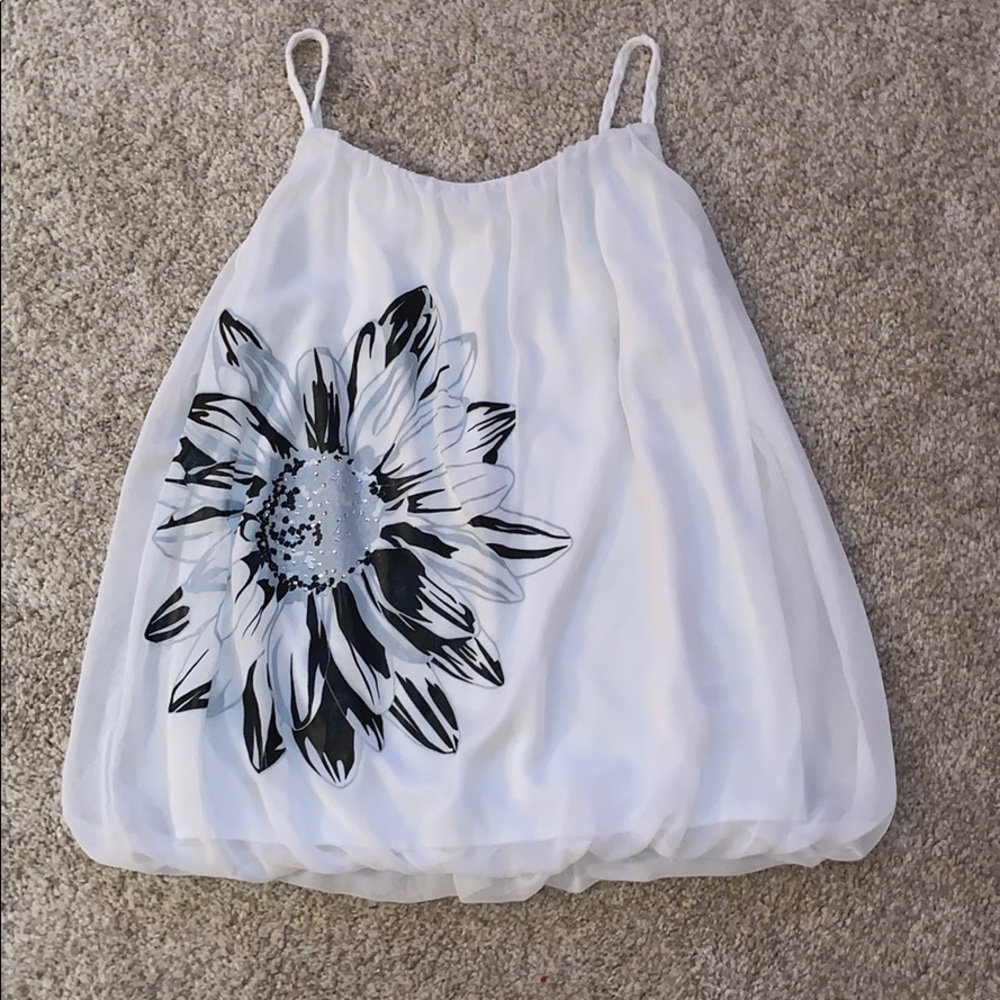 Forever 21 white floral blouse